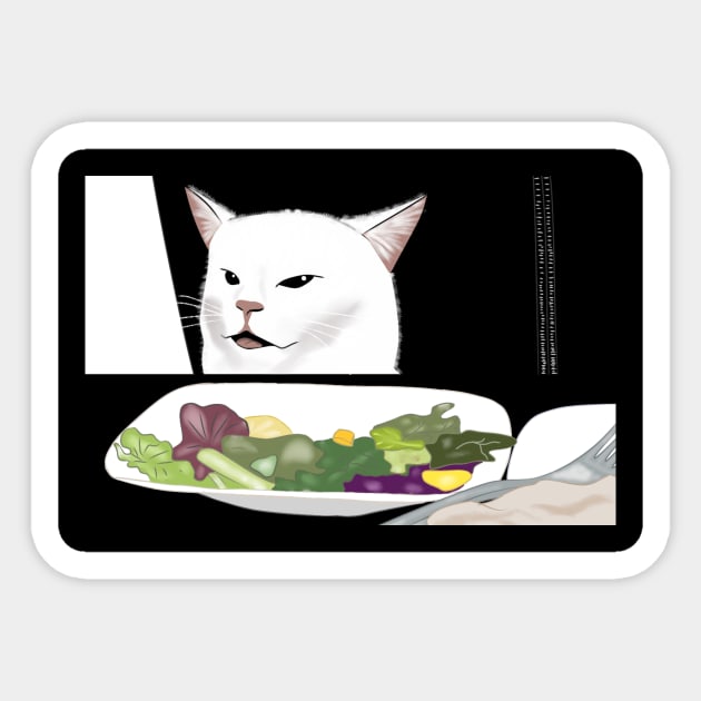 Table cat fanart Sticker by TokoNadia